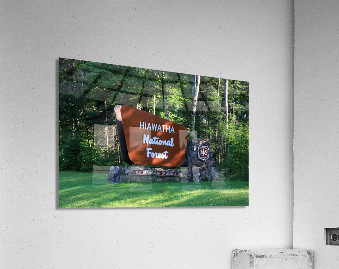 Hiawatha National Forest sign Acrylic Print