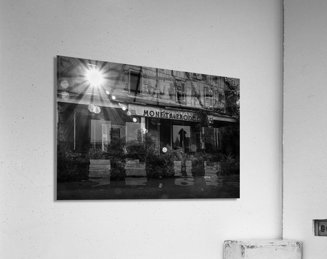 Building Sunlight in Black & White Acrylic Print