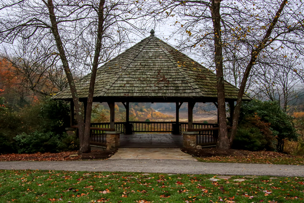 The Gazebo in Autumn Print