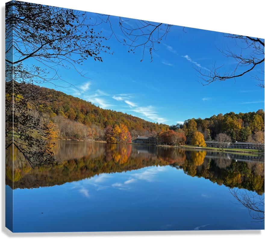 Autumn Reflections at Peaks of Otter  Canvas Print