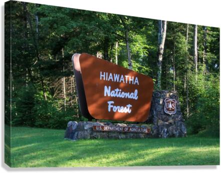 Hiawatha National Forest sign  Canvas Print