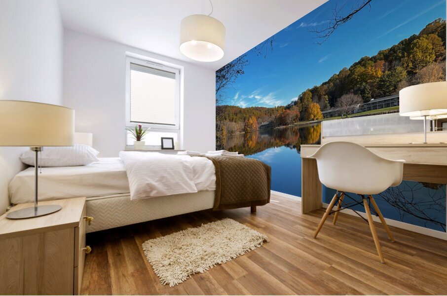 Autumn Reflections at Peaks of Otter Mural print