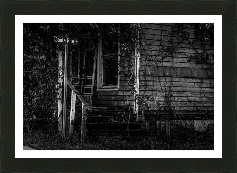 Abondoned Building BW Picture Frame print