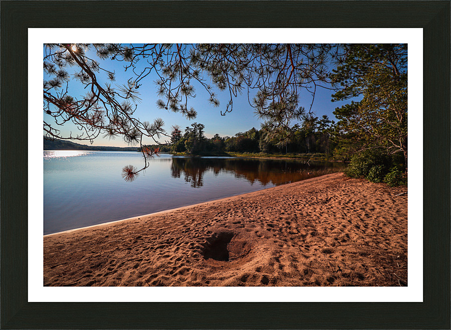 Deer Lake Park Beach  Framed Print Print