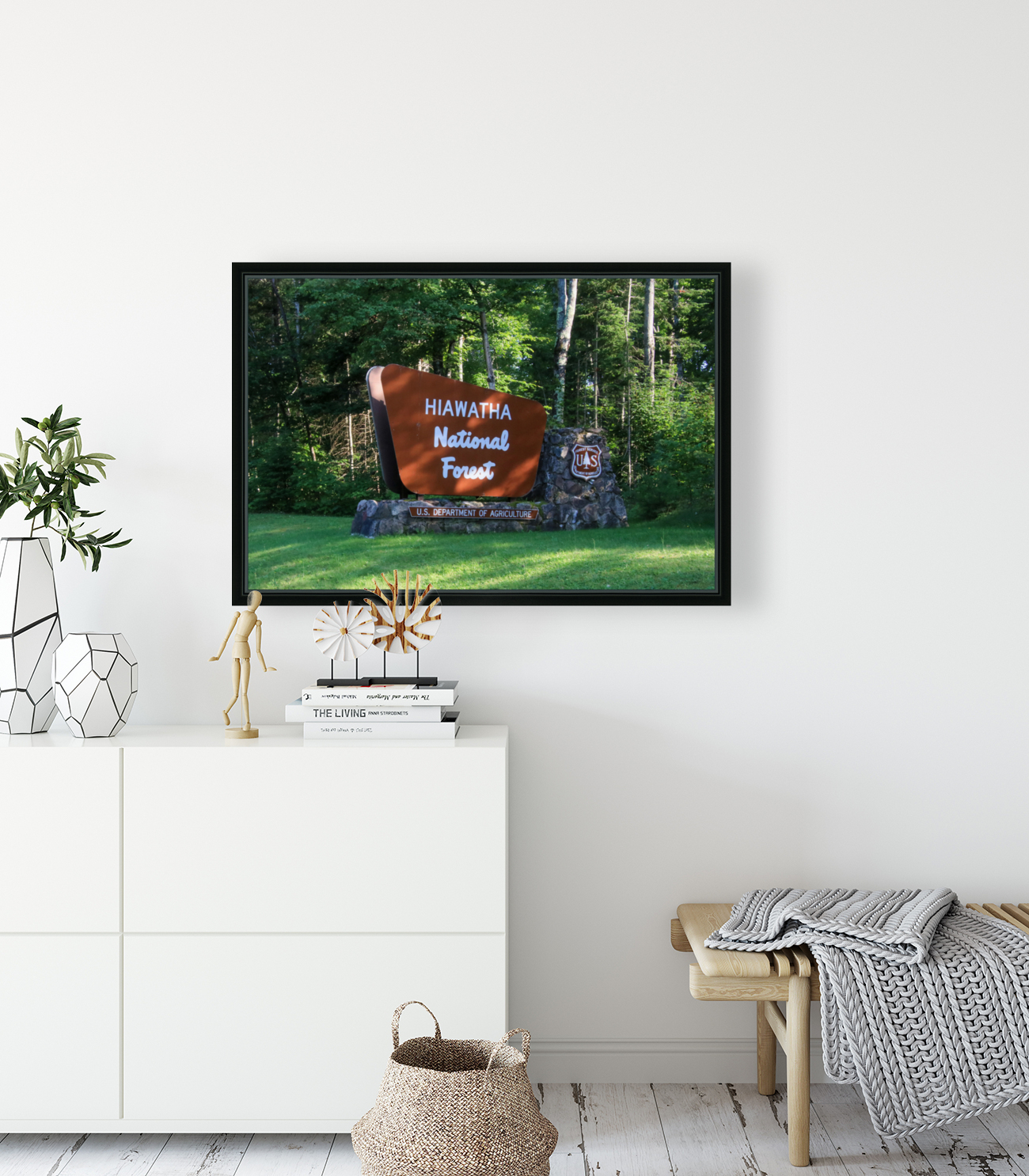 Hiawatha National Forest sign Reproduction