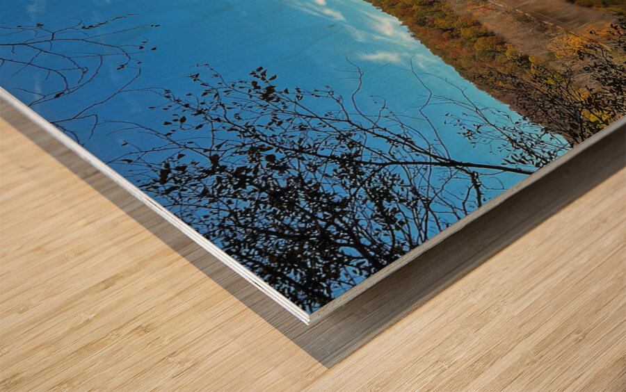 Autumn Reflections at Peaks of Otter Wood print