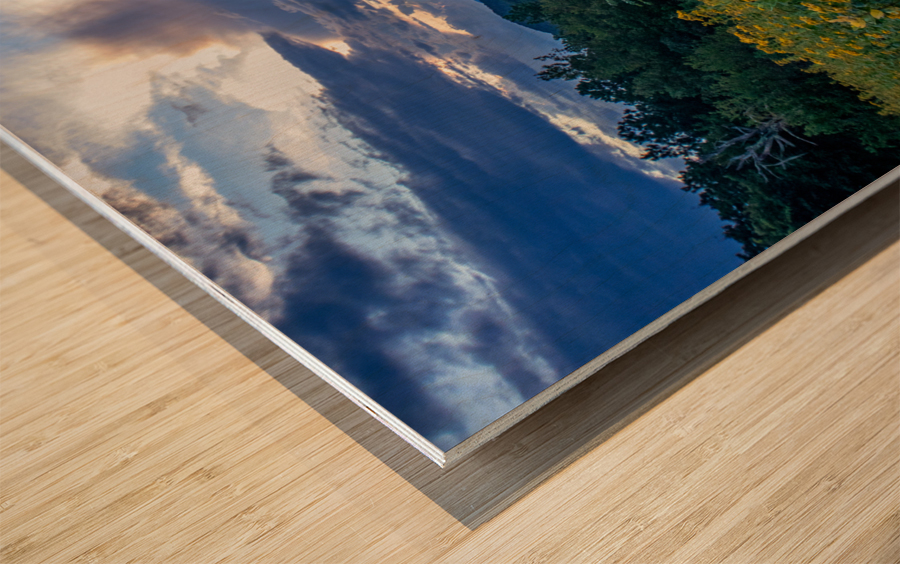 Great Valley Sunset Wood print